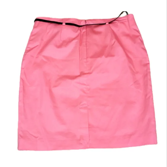 Merona Ladies Skirt Size 14 Pink Pencil Style NWT Belted - Picture 3 of 4